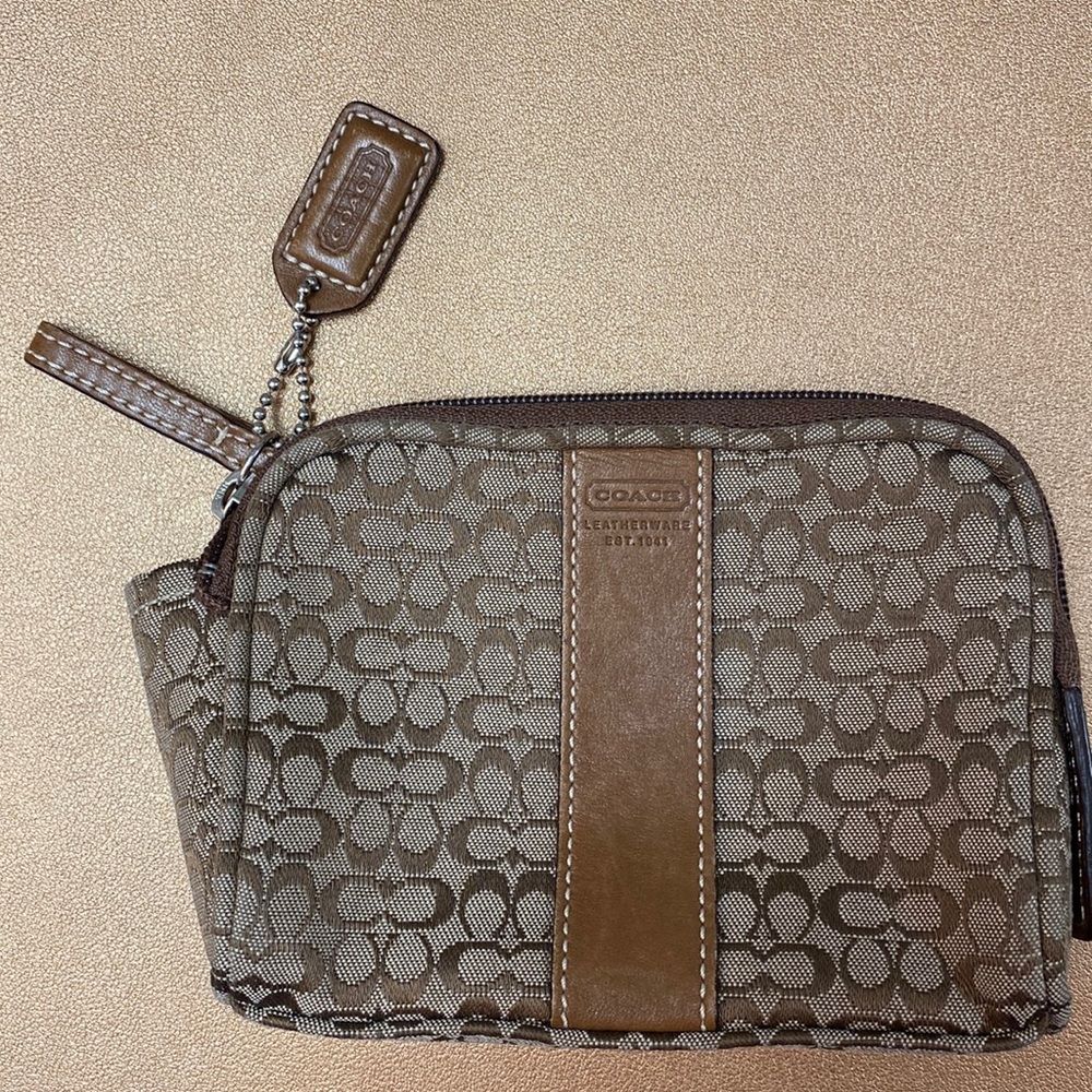 Vintage Coach cosmetic bag  - brown